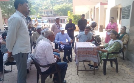 जिला निर्वाचन अधिकारी ने किशनगढ़ बास विधानसभा क्षेत्र के मतदान केंद्रों का किया निरीक्षण