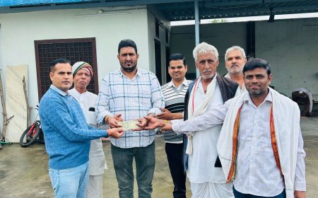 राउमावि पांसल में भामाशाह पूर्व सरपंच छोटू लाल जाट ने विद्यालय विकास हेतु 61000 रूपये कियें भेंट