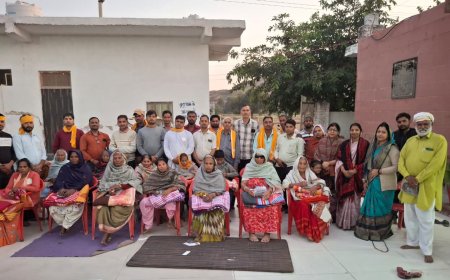 श्री राधा रानी कीर्तन संस्था रुदावल ने गरीब एवं असहाय निराश्रित वृद्ध प्रभुजनों को बांटे गर्म कंबल