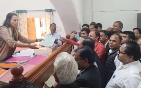 केन्द्रीय विद्यालय क्षेत्र में खोले जाने की मांग को लेकर जिला कलैक्टर के नाम उपखंड अधिकारी को सौंपा ज्ञापन