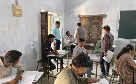 पाली जिला स्तरीय फ्लाइंग ने किया तखतगढ़ के NIOS बोर्ड परीक्षा केंद्र का निरीक्षण