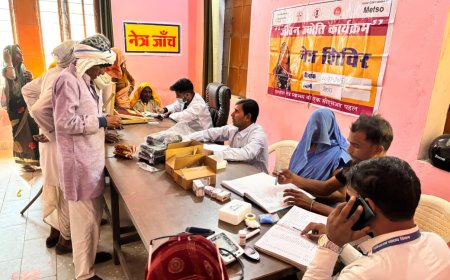 जीवन ज्योति कार्यक्रम के तहत सेहरा में नेत्र जांच शिविर हुआ आयोजित