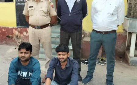 बयाना पुलिस ने दो फरार चल रहे आरोपी भाइयों को पकड़ा , पुलिस चौकी घेराव व हाथापाई मामले में थे वांछित