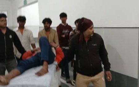 शादी समारोह में काम करके लौट रहे मजदूरों को नेशनल हाईवे पर कार ने मारी टक्कर, सात लोग घायल: जिला अस्पताल रेफर