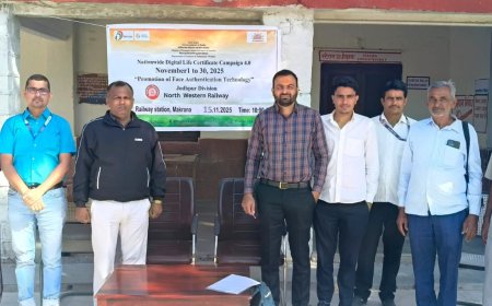 मकराना रेलवे स्टेशन पर डीएलसी केम्प आयोजित,  सेवानिवृत कर्मचारियों को मिला लाभ