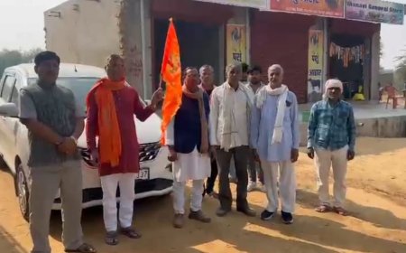 श्री बागेश्वर धाम सेवा समिति लक्ष्मणगढ़ के सदस्यो ने ली रवानगी हुए पदयात्रा वृंदावन में शामिल