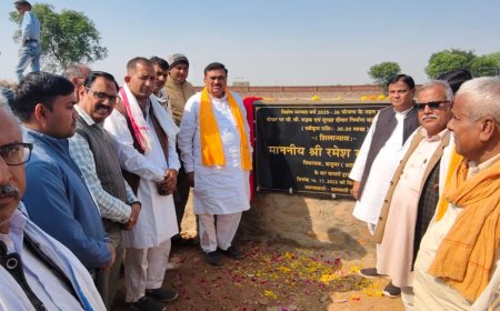 विधायक रमेश खींची ने क्षेत्र में तीन कार्यो का किया शिलान्यास