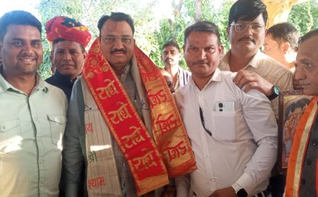 भाजपाइयों ने बृजेन्द्र भवन पर उपमुख्यमंत्री बैरवा का किया स्वागत