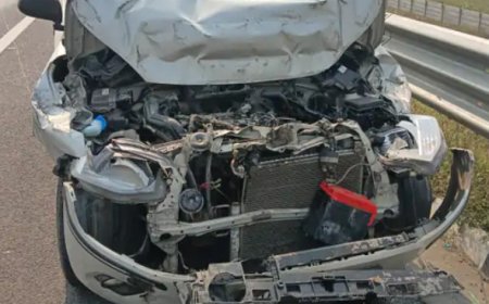 ड्राइवर को नींद की झपकी आई, ट्रक में घुसी कार: पांच लोग घायल, तीन अलवर रेफर