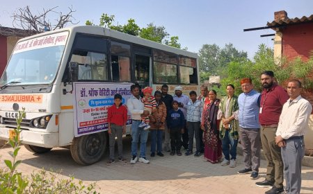 बाल नेत्र रोगी ऑपरेशन को रवाना. ऑपरेशन प्रक्रिया जारी:  वृन्दावन के श्रॉफ चैरिटी आई हास्पिटल में होंगे ऑपरेशन