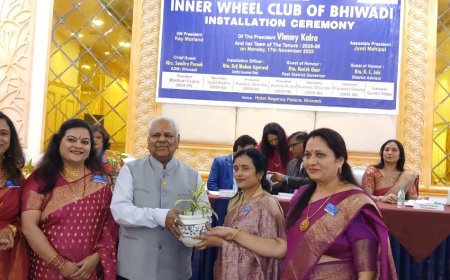 इनर व्हील क्लब ऑफ भिवाड़ी का स्थापना समारोह, नई टीम ने संभाली कमान, समाजसेवा को नई छलाँग देने का संकल्प