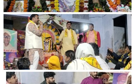 श्याम जागरण में बही भजनों की रस गंगा, श्याम दरबार व छप्पन भोग की झांकी सजाई