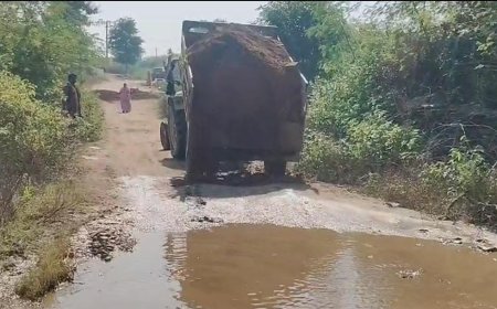 सरपंच , सचिव ने नहीं सुनी समस्या तो ग्रामीणों ने पैसा इकट्ठा कर रास्ते में डलवाया ग्रेवल