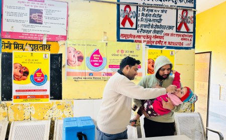 उप राष्ट्रीय पल्स पोलियो अभियान की हुई सीएचसी से शुरुआत