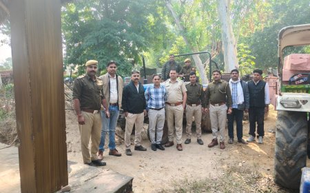 वन विभाग की टीम ने अवैध खनन में लिप्त एक ट्रैक्टर मय जेनरेटर  किया जब्त