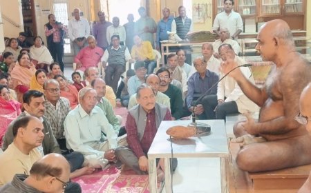 गायत्री नगर जयपुर से मुनि श्री पावन सागर जी महाराज ससंघ  का जबलपुर की ओर हुआ विहार