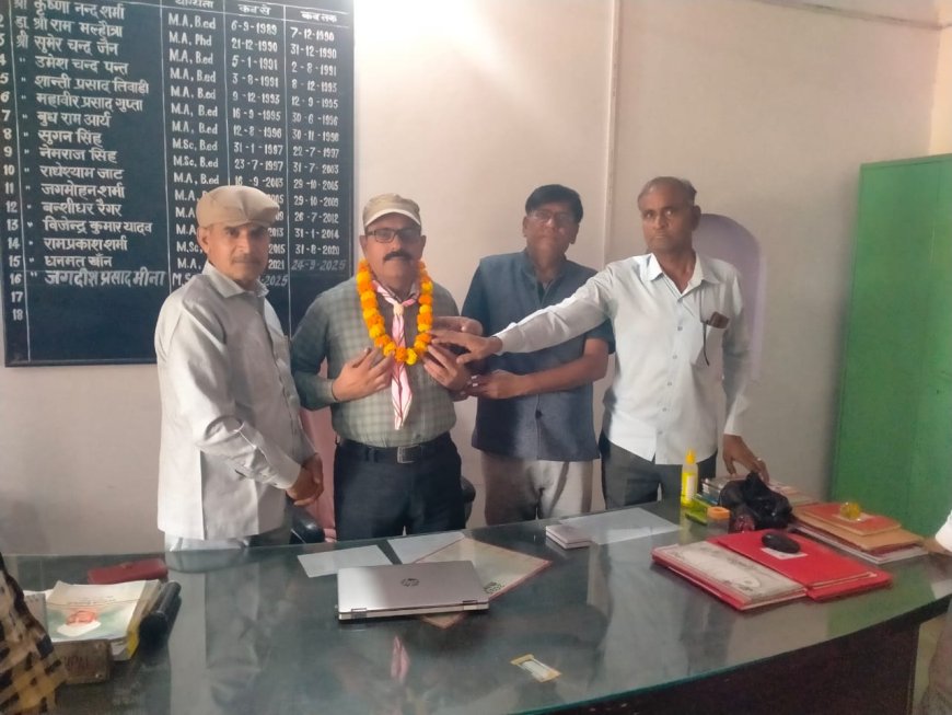 राजस्थान राज्य भारत स्काउट गाइड संघ ने किया प्रधानाचार्य का स्वागत