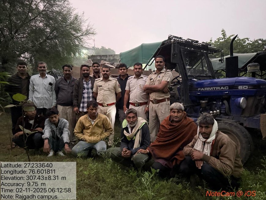 वन विभाग की कार्यवाही दस वाहनों को किया जप्त