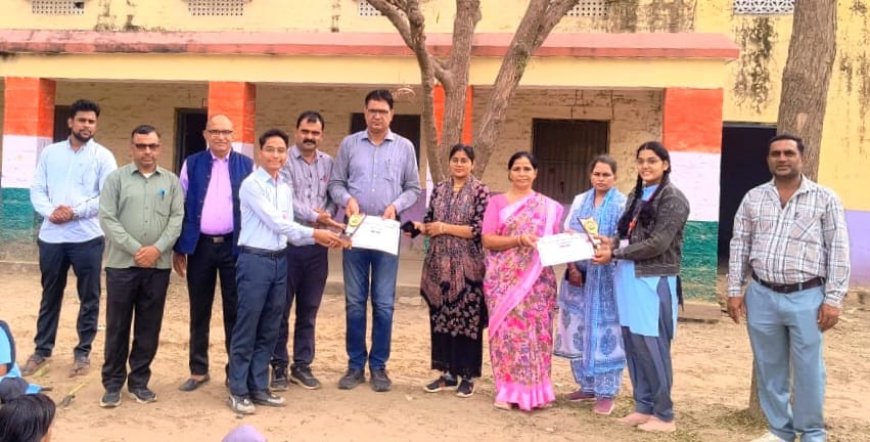 ब्लॉक स्तरीय प्रबल कार्यक्रम मे विजेता रहे विद्यार्थियों को किया सम्मानित