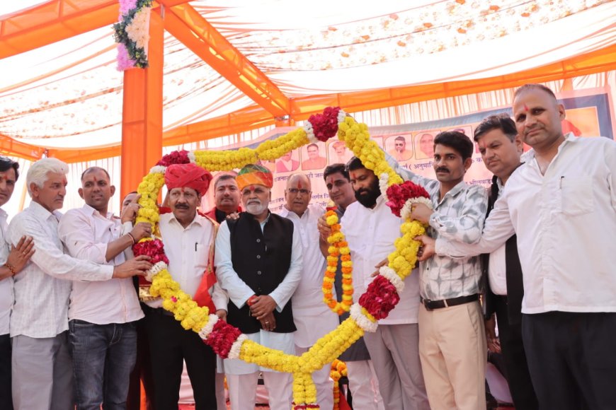 सहाड़ा क्षेत्र में अमृत 2.0 में हमीरगढ़ में 3.56 करोड़ , चम्बल परियोजना में 264.61 करोड़ का जलदाय मंत्री  व विधायक पितलिया ने भूमि पूजन किया