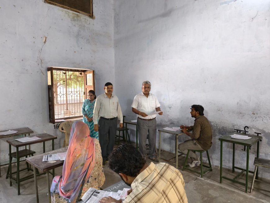 मुख्य ब्लॉक शिक्षा अधिकारी सुमेरपुर ने किया तखतगढ़ के NIOS बोर्ड परीक्षा केंद्र का निरीक्षण