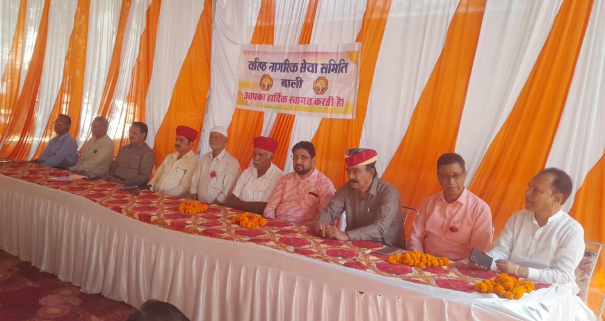 बाली वरिष्ठ नागरिक सेवा समिति का दीपावली व नव वर्ष स्नेह मिलन समारोह का हुआ आयोजन