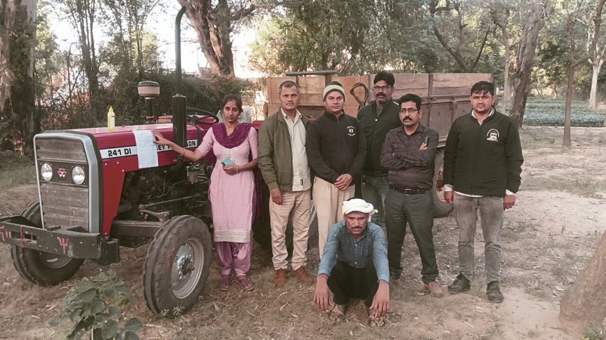 अवैध खनन का परिवहन करते एक गिरफ्तार,  ट्रैक्टर ट्रॉली बरामद