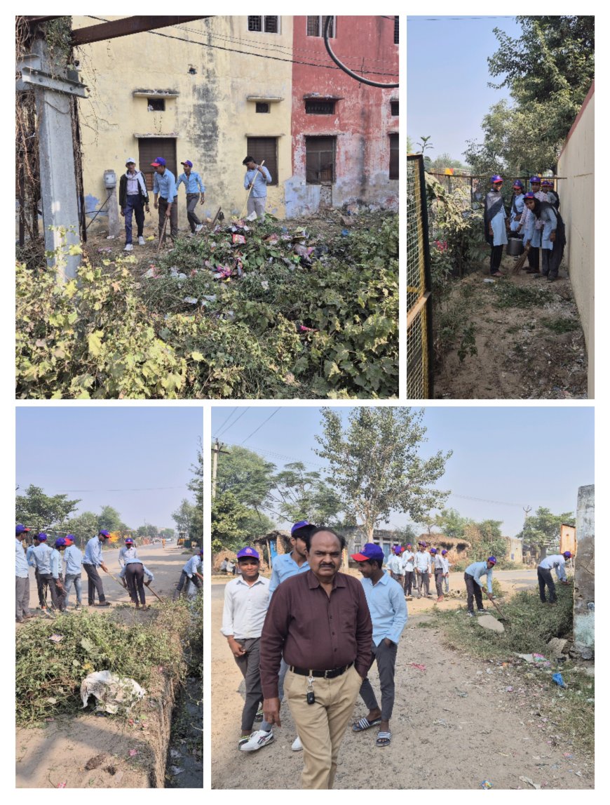 महात्मा गांधी विद्यालय रामबास में एक दिवसीय शिविर का आयोजन: 95 छात्रों ने राष्ट्रीय सेवा योजना शिविर में लिया भाग