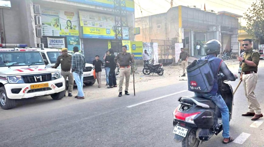 यातायात नियमों का उल्लंघन करने वालों के खिलाफ मकराना पुलिस की प्रभावी कार्रवाई