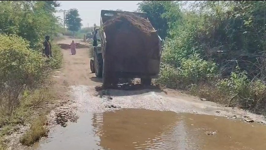 सरपंच , सचिव ने नहीं सुनी समस्या तो ग्रामीणों ने पैसा इकट्ठा कर रास्ते में डलवाया ग्रेवल