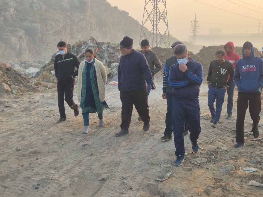 भिवाड़ी में वायु गुणवत्ता सुधार को लेकर प्रभावी कार्रवाई के निर्देश, संयुक्त टीम ने डंपिंग यार्ड का किया निरीक्षण