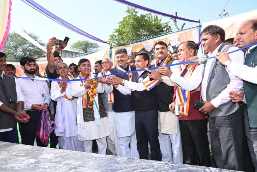 पाली मे हुआ डॉ़.बीआर.आंबेडकर की प्रतिमा अनावरण टीकाराम जूली ने किया उद्घाटन