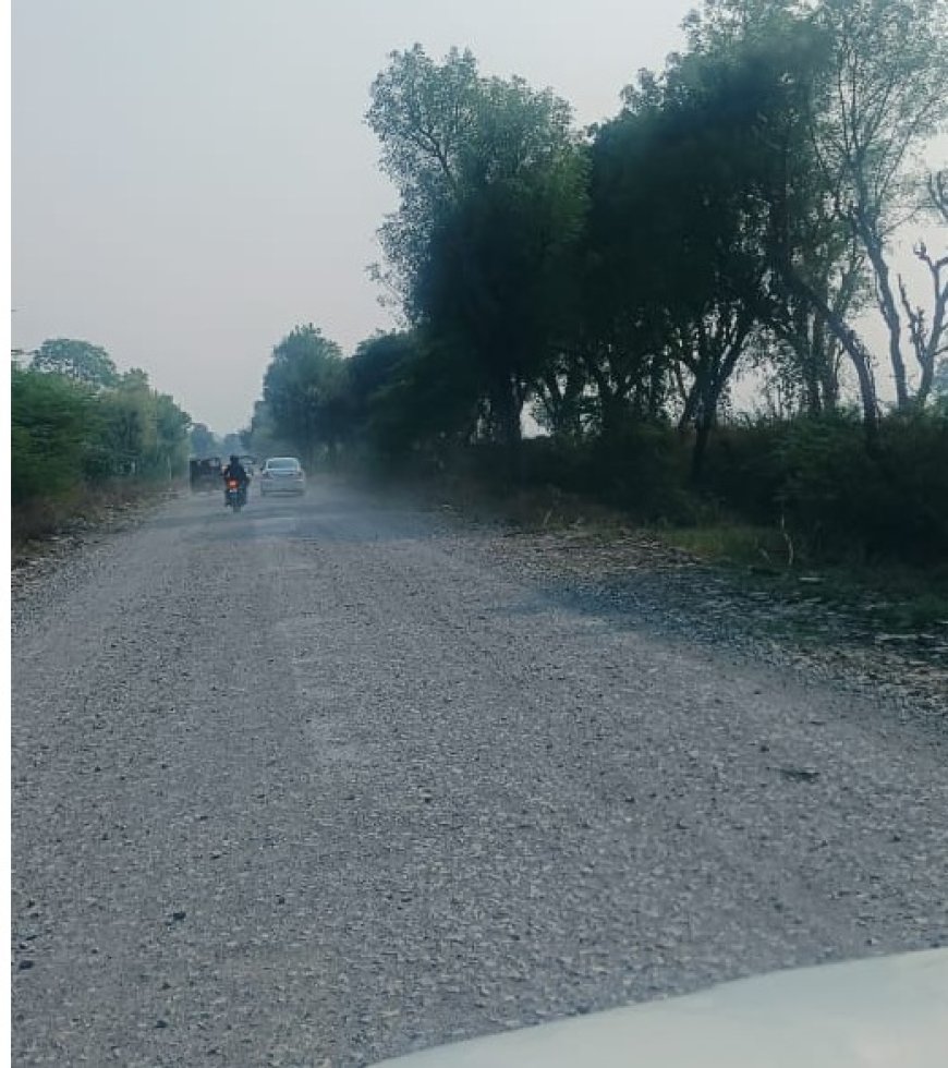 विभाग सड़क खोद कर बनाना भूला, धूल के गुब्बारों से परेशान जनता