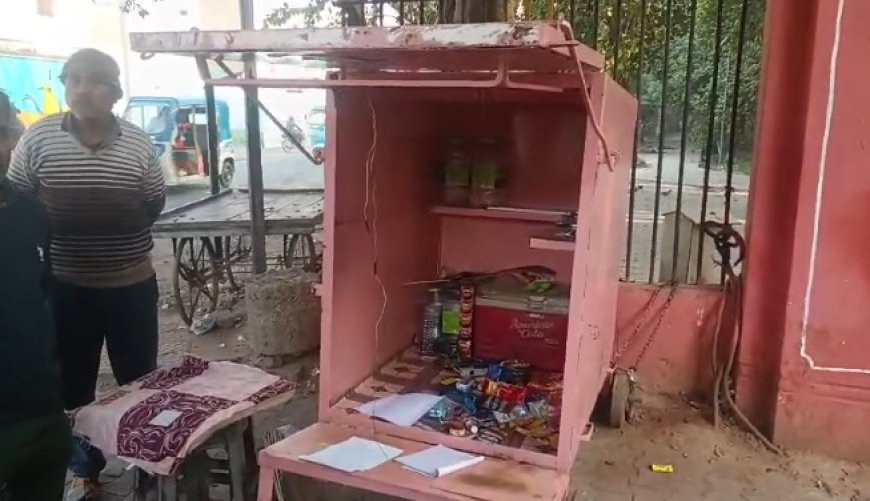 कंपनी बाग गेट के पास खोखे में चोरी10 हजार का नुकसान