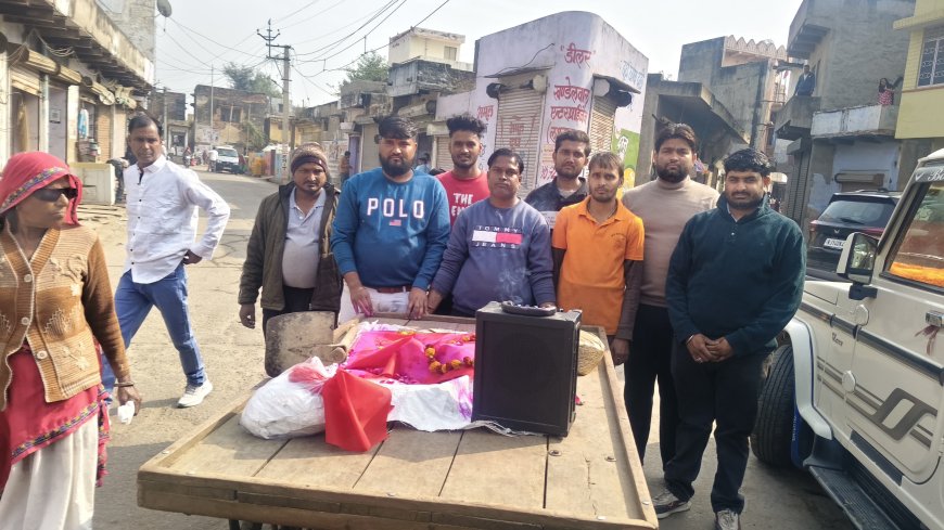 लक्ष्मणगढ़ में दिखी अनोखी श्रद्धा,भजनों की धुन पर निकली बंदर की अंतिम यात्रा