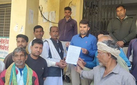 रानी वाले बांध के नीचे जखीरा वाले बाग में नगरपालिका द्वारा बनाये जा रहे एसएफसी प्लांट का विरोध