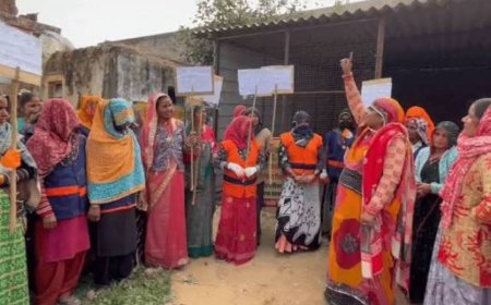 राजीविका से जुड़ी महिलाओं ने सरपंचों के खिलाफ किया प्रदर्शन