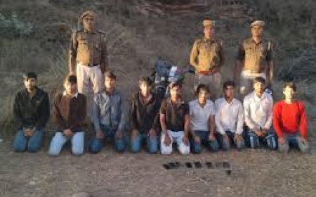 कैथवाड़ा पुलिस की कार्यवाही:  9 साइबर ठगो को पहाड़ों की तलहटी  सेकिया गिरफ्तार