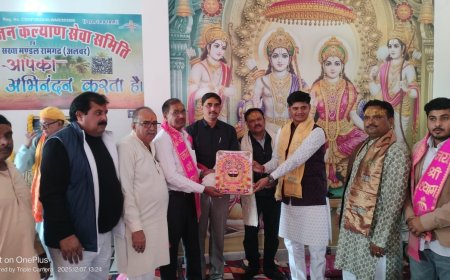 25 दिसंबर को होने वाली खाटूधाम पदयात्रा को लेकर श्यामेश्वर धाम रामगढ़ में रविवार को बैठक हुई आयोजित