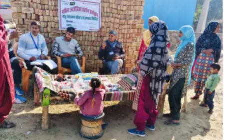गोविन्दगढ़ में पशु स्वास्थ्य शिविर आयोजित: 154 पशुओं का हुआ उपचार, पशुपालकों को उन्नत प्रबंधन-बीमा योजना का प्रशिक्षण भी मिला