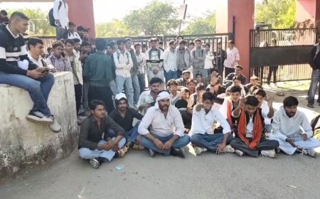 बाबू शोभाराम कॉलेज में छात्रा से छेड़छाड़ पर उबाल छात्रों का धरना, जिम्मेदारी से बचते दिखे कॉलेज प्रिंसिपल