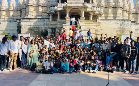 कंकू विजय कॉलेज के प्रशिक्षणार्थियों ने रणकपुर जैन मंदिर व आशापुरा माताजी मंदिर नाडोल मे किया शैक्षणिक भ्रमण