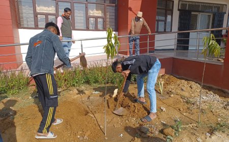 खैरथल महाविद्यालय में कार्यालय स्वच्छता अभियान का हुआ आयोजन