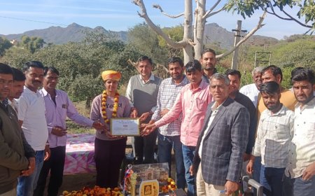 यादव समाज उदयपुरवाटी द्वारा मीनाक्षी यादव का छापोली में हुआ सम्मान