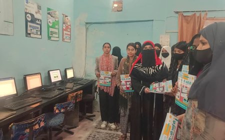 बालिकाओं के कम्प्यूटर शिक्षा प्रशिक्षण शिविर का किया शुभारम्भ, निशुल्क पुस्तकें भेंट की