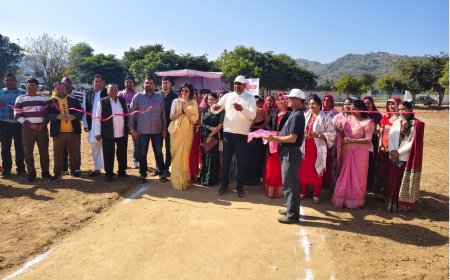 एकता पब्लिक स्कूल में वार्षिक खेल प्रतियोगिता का शानदार आगाज; खेल  को खेल की भावना से खेल खिलाड़ी- राव  ईश्वर सिंह