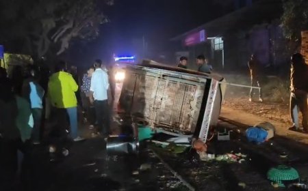 तेज रफ्तार बोलेरो ने पानी पुरी के ठेले को मारी टक्कर