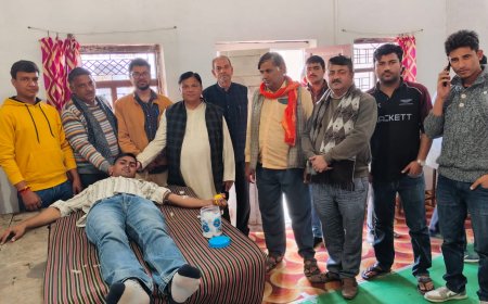 कठूमर में महाराजा सूरजमल के बलिदान दिवस पर आयोजित हुआ स्वैच्छिक रक्तदान शिविर