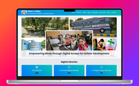 अलवर जिले ने 'अलवर ई विद्या' परियोजना की मॉनिटरिंग के लिए अलग पोर्टल किया लॉन्च