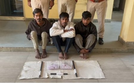ज्वैलर्स की दुकान में नकबजनी की वारदात को अंजाम देने वाले तीन आरोपी गिरफ्तार